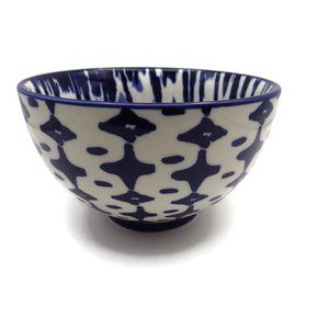 West Elm Bowl/ Indigo Tie Dye/ 5"